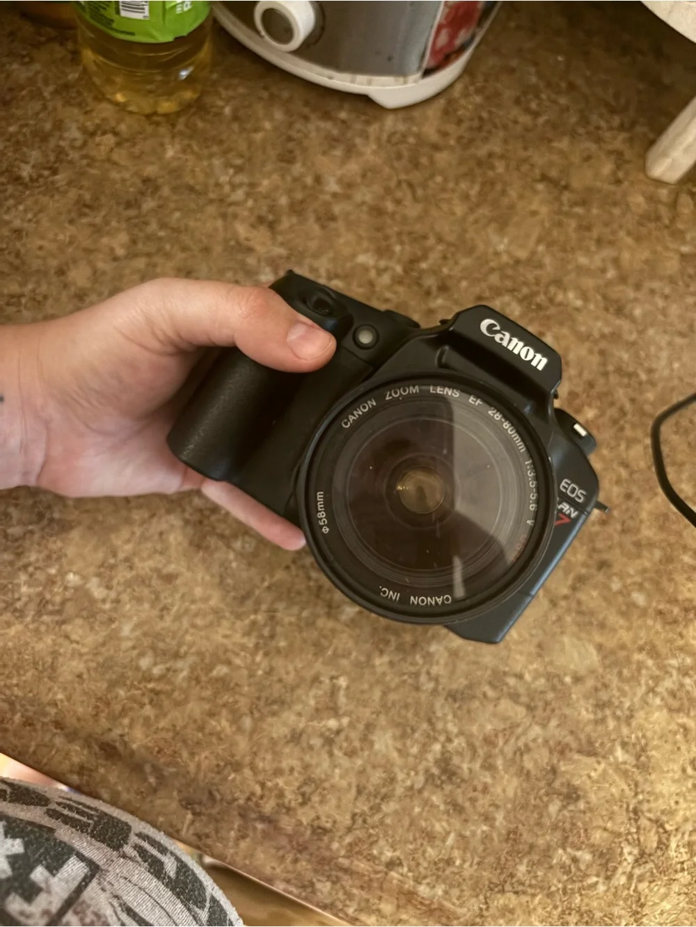 Canon EOS Elan 7 Black 35mm SLR Film Camera Body (Black)